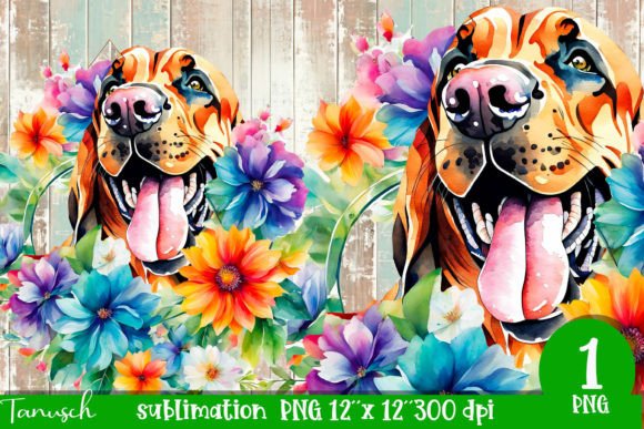 Download Watercolor Bloodhound Sublimation - Bloodhound Collection