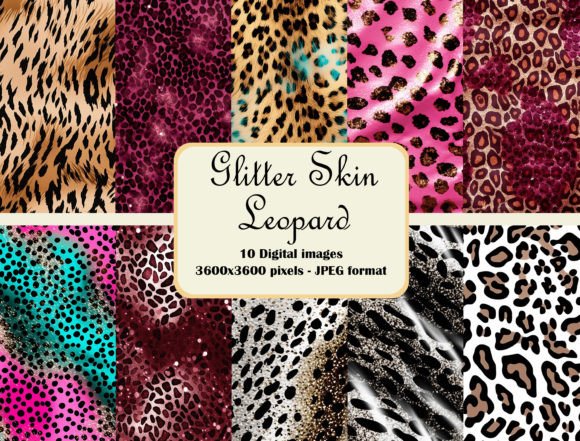 Download Glitter Skin Leopard Pattern Bundle - Leopard pattern Collection