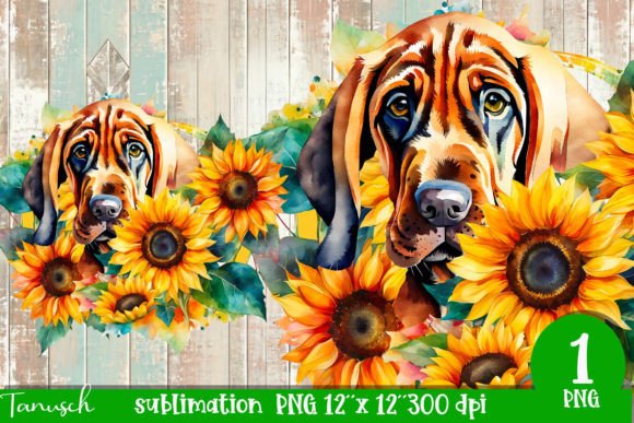 Download Watercolor Bloodhound Sublimation - Bloodhound Collection