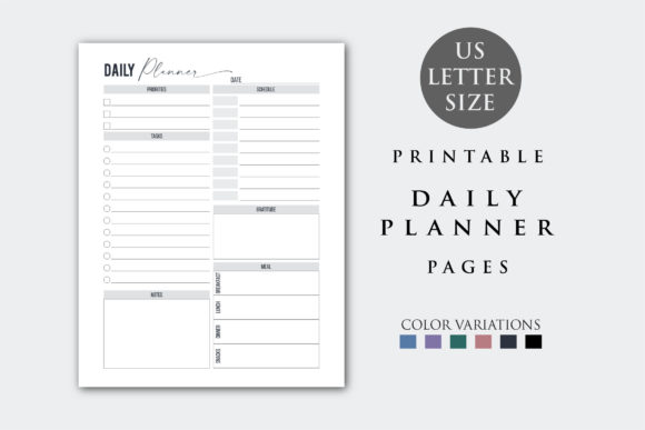 Download Letter Size Daily Planner Inserts - Premium Bundle